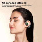 Fones de ouvido sem fio bluetooth 5.4 gancho de orelha com microfone handsfree h