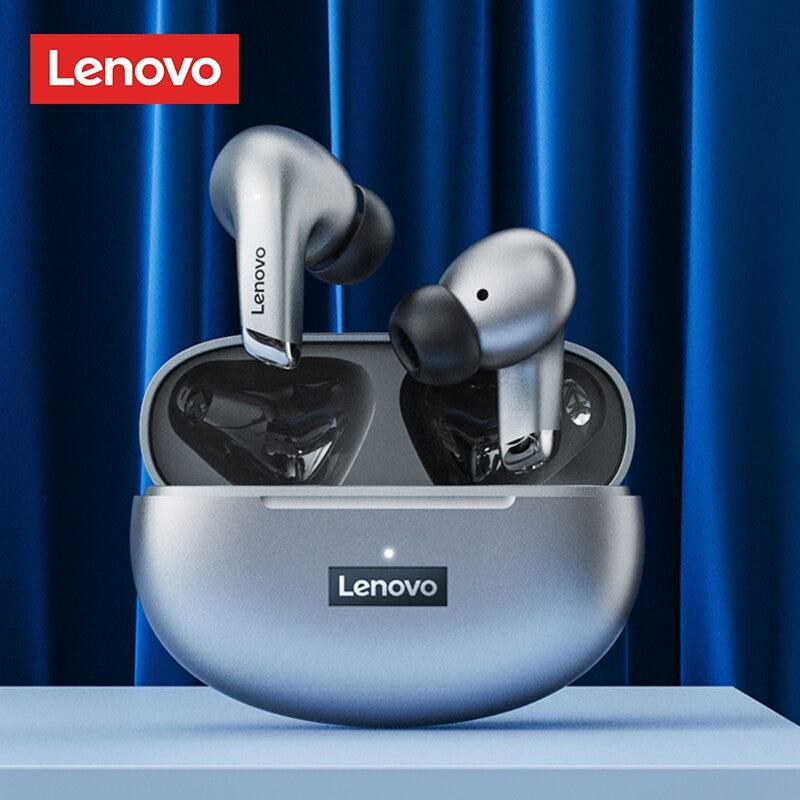 Lenovo-LP5 Fones De Ouvido Sem Fio Bluetooth, Fones De Música HiFi, Fones De Ouv