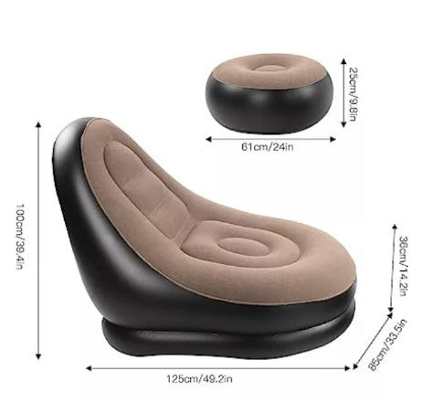 Sofá Poltrona Descanso Portátil Inflável Ultra Lounge - Neverdie Store