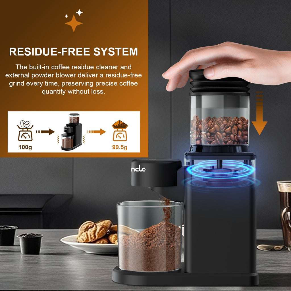 Moedor de grãos de café cônico elétrico com 25 configurações de moagem para café