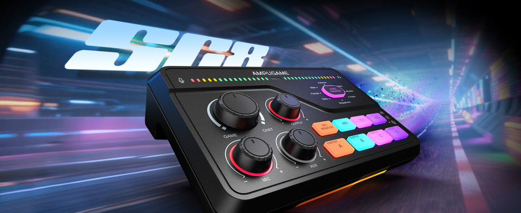FIFINE Mixer de jogos com RGB para chat de voz / streaming / podcast, Mixer de á