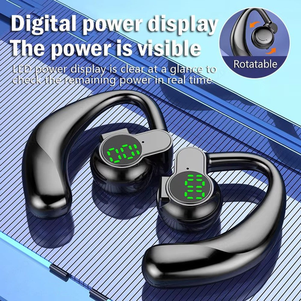 Fones de ouvido sem fio bluetooth 5.4 gancho de orelha com microfone handsfree h