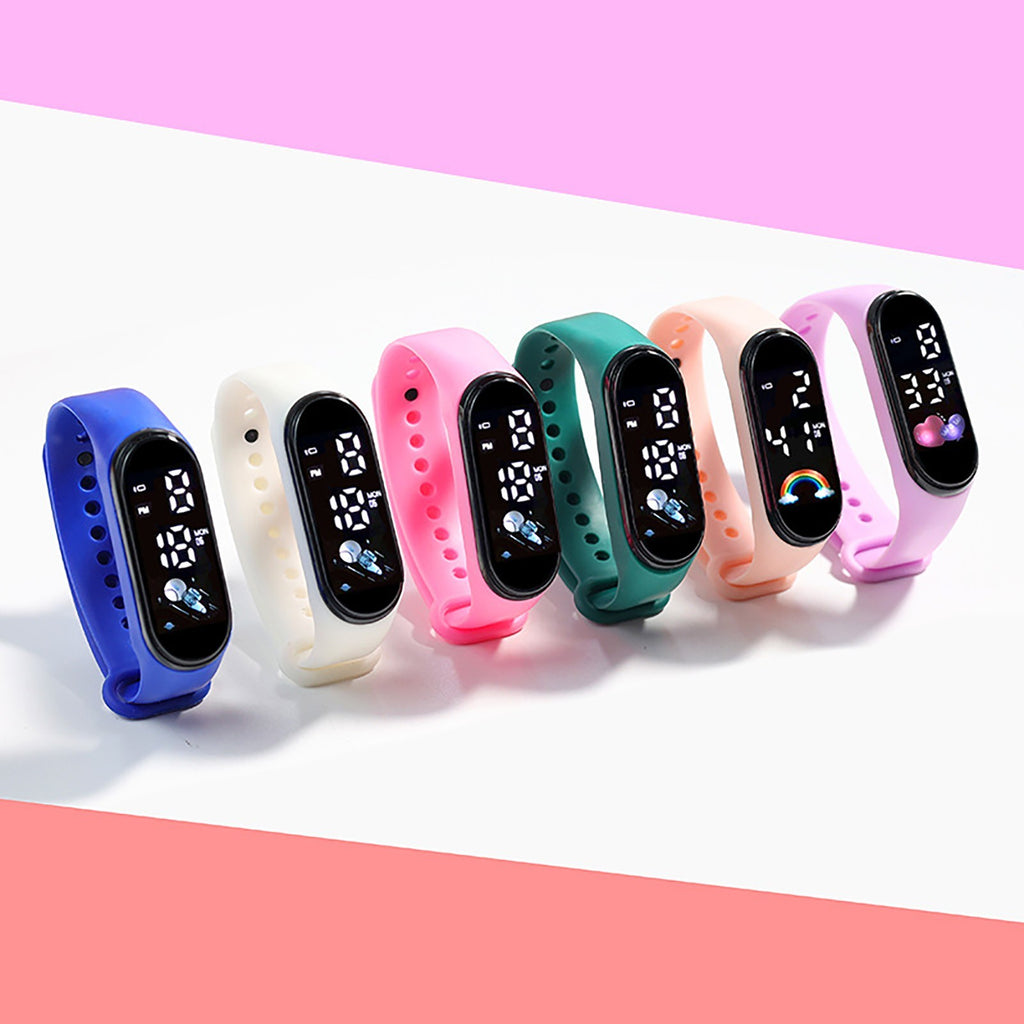 Kawaii Impermeável Relógio Inteligente para Crianças, Relógios Digitais para Men