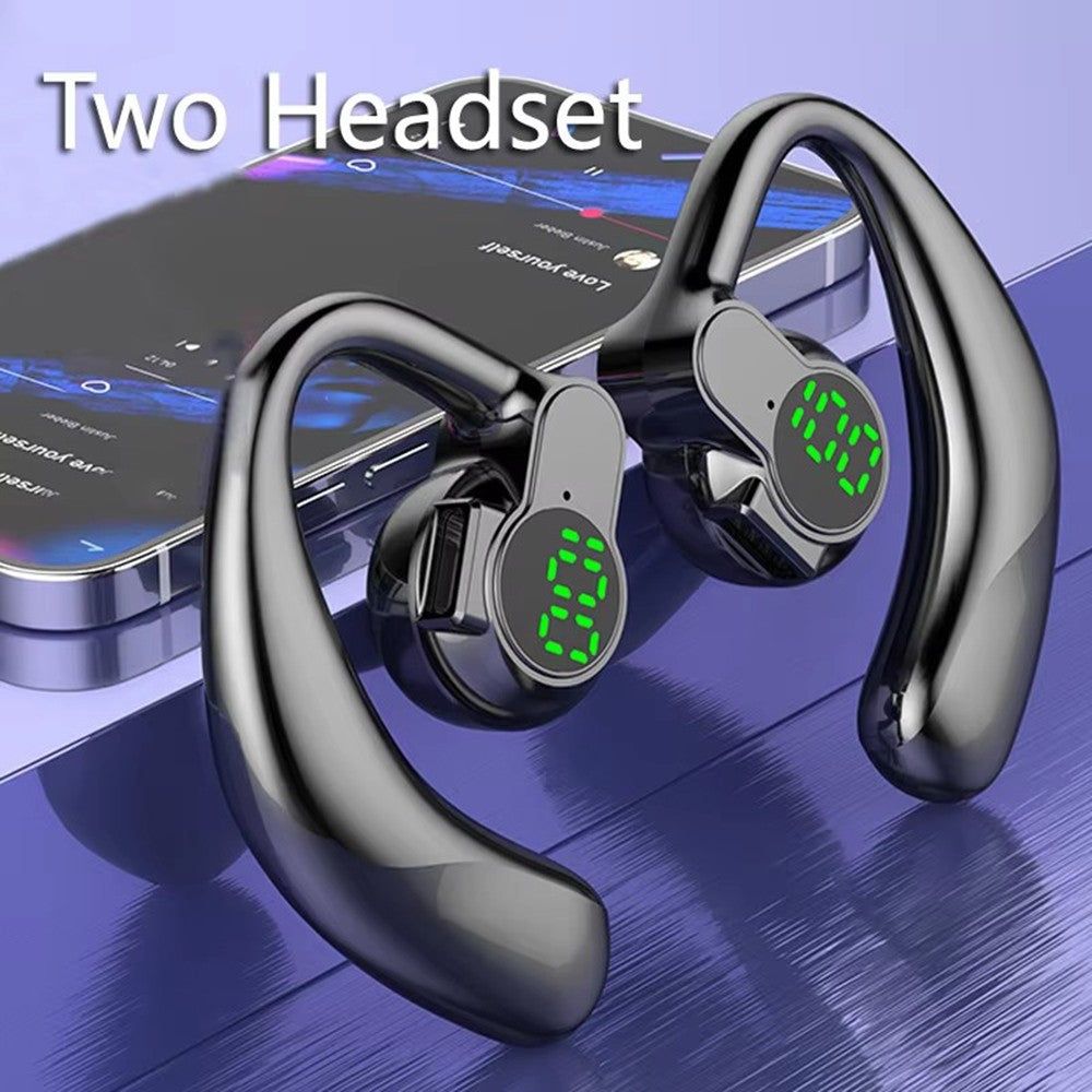 Fones de ouvido sem fio bluetooth 5.4 gancho de orelha com microfone handsfree h