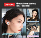 Lenovo-LP5 Fones De Ouvido Sem Fio Bluetooth, Fones De Música HiFi, Fones De Ouv