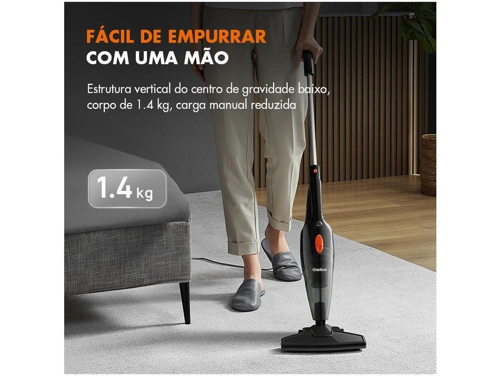 Aspirador de Pó 2 em 1 Gaabor com Filtro HEPA 1000W Smart Sweep Preto - 110V