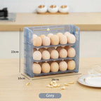 Rack de ovos para geladeira de 3 camadas com 30 pacotes Recipiente de armazename
