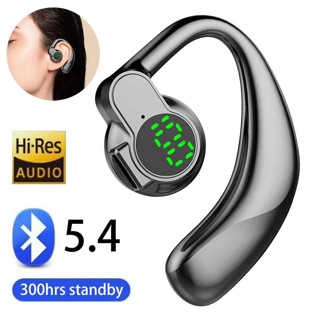 Fones de ouvido sem fio bluetooth 5.4 gancho de orelha com microfone handsfree h