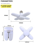 E27 ventilador forma dobrável 28w lâmpada led ac220v/110v deformação para casa d