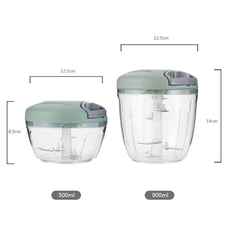 500/900ml manual picador de carne alho chopper girar imprensa alho triturador ve