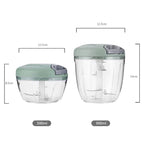 500/900ml manual picador de carne alho chopper girar imprensa alho triturador ve