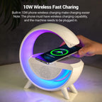Caixinha De Som G-speaker smart station Carregador Indução Sem Fio Multifunção A