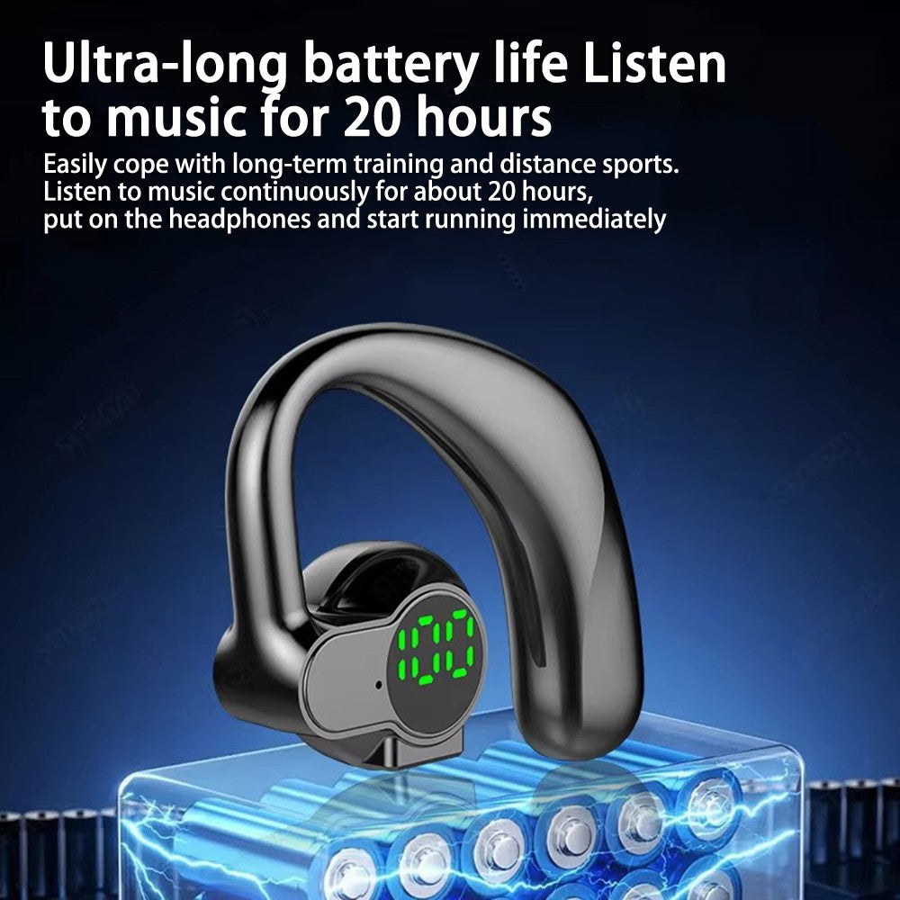 Fones de ouvido sem fio bluetooth 5.4 gancho de orelha com microfone handsfree h