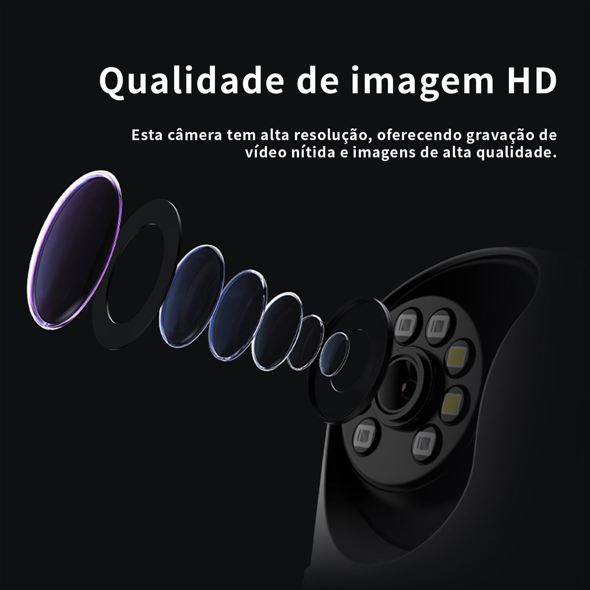 âmera PT Wi-Fi 6 360°, Visão Noturna Colorida, Detecção de Pessoa, Áudio Bidirec