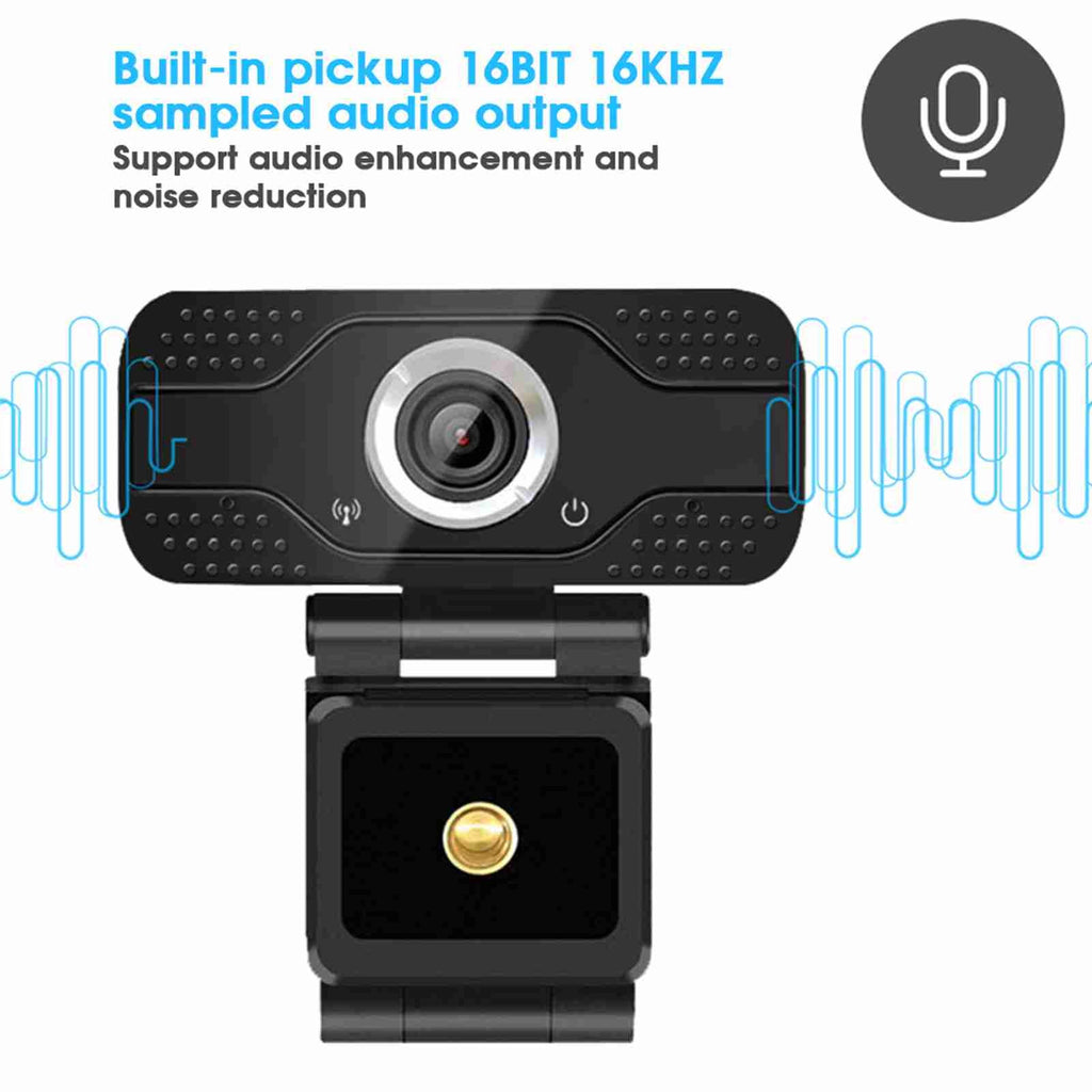 Webcam 1080P 2026 com Microfone, Câmera USB para Computador para Aulas Online, C