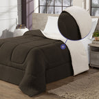 Coberdrom Cobertor Queen 1 Peça Maya Manta Soft e Sherpa de Carneiro 100% Poliés