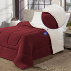 Coberdrom Cobertor Queen 1 Peça Maya Manta Soft e Sherpa de Carneiro 100% Poliés