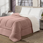 Coberdrom Cobertor Queen 1 Peça Maya Manta Soft e Sherpa de Carneiro 100% Poliés