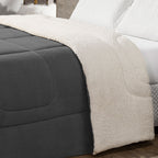 Coberdrom Cobertor Queen 1 Peça Maya Manta Soft e Sherpa de Carneiro 100% Poliés