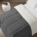 Coberdrom Cobertor Queen 1 Peça Maya Manta Soft e Sherpa de Carneiro 100% Poliés