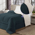 Coberdrom Cobertor Queen 1 Peça Maya Manta Soft e Sherpa de Carneiro 100% Poliés