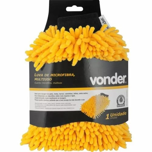 Luva de Microfibra Vonder para Limpeza Automotiva 29x20cm
