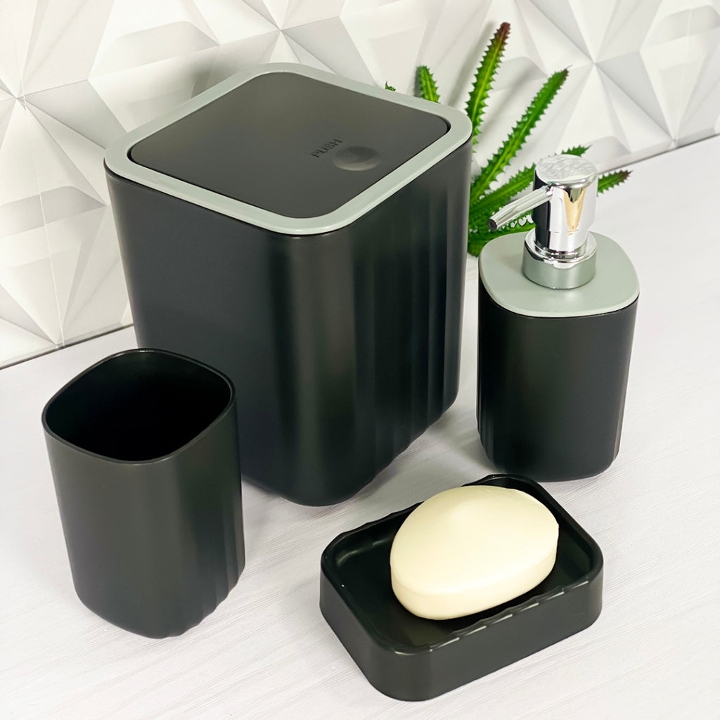 Kit Banheiro Lavabo 4 Peças Resistente e Moderno