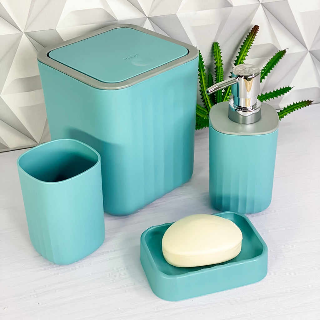 Kit Banheiro Lavabo 4 Peças Resistente e Moderno