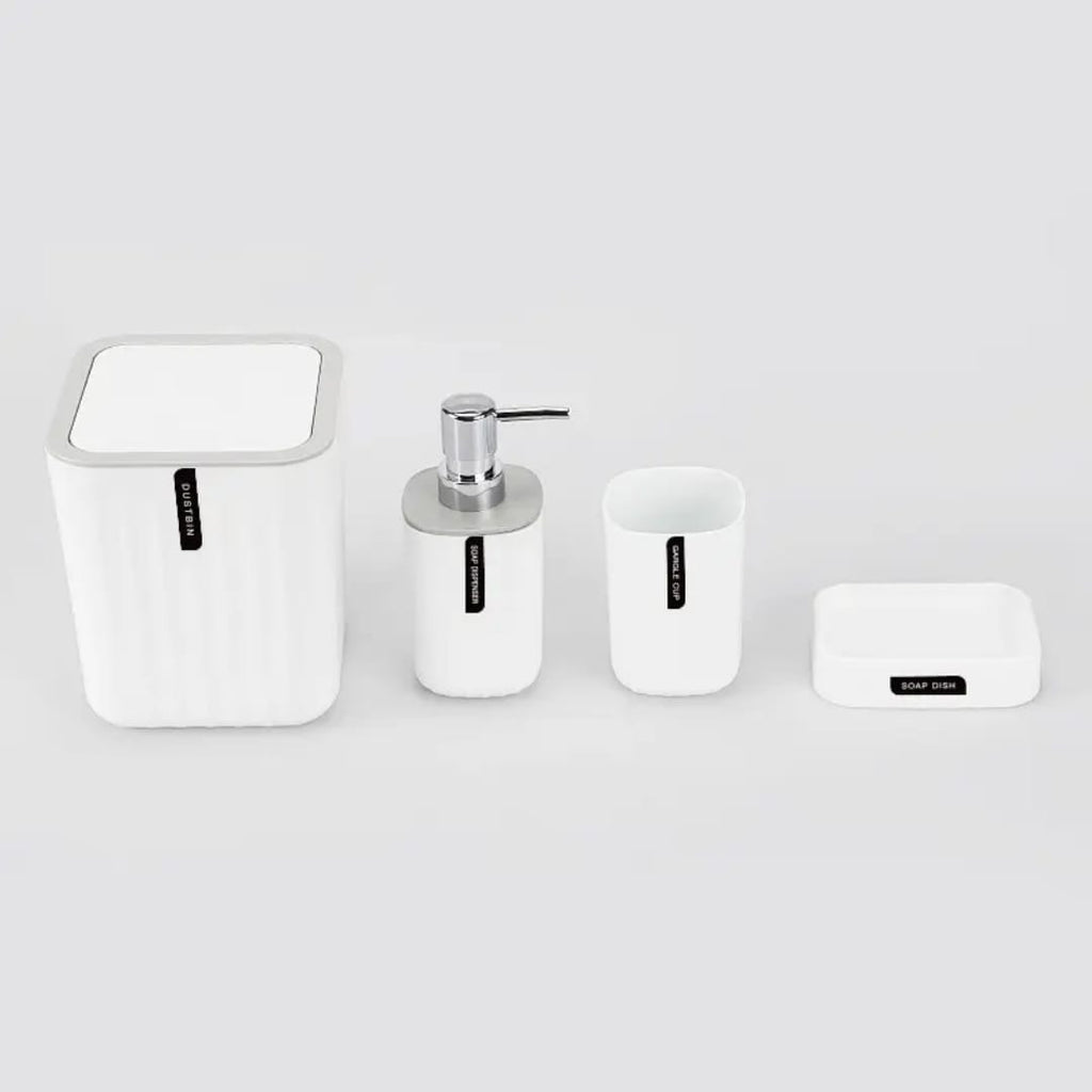 Kit Banheiro Lavabo 4 Peças Resistente e Moderno