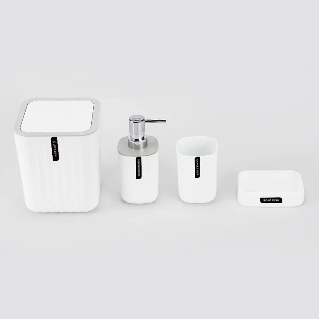 Kit Banheiro Lavabo 4 Peças Resistente e Moderno