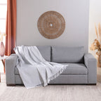 Manta Para Sofá Com Franja Grid 1 Peça 2,10m x 1,35m 60% Algodão / 40% Poliéster