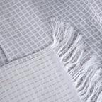 Manta Para Sofá Com Franja Grid 1 Peça 2,10m x 1,35m 60% Algodão / 40% Poliéster