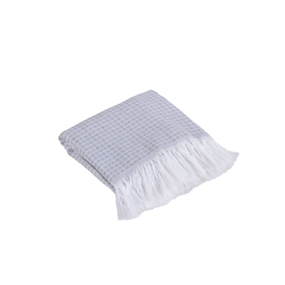 Manta Para Sofá Com Franja Grid 1 Peça 2,10m x 1,35m 60% Algodão / 40% Poliéster
